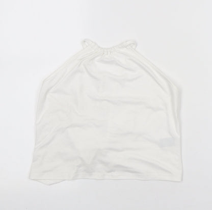 SheIn Womens White Polyester Camisole Tank Size L Halter