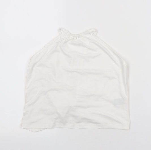 SheIn Womens White Polyester Camisole Tank Size L Halter