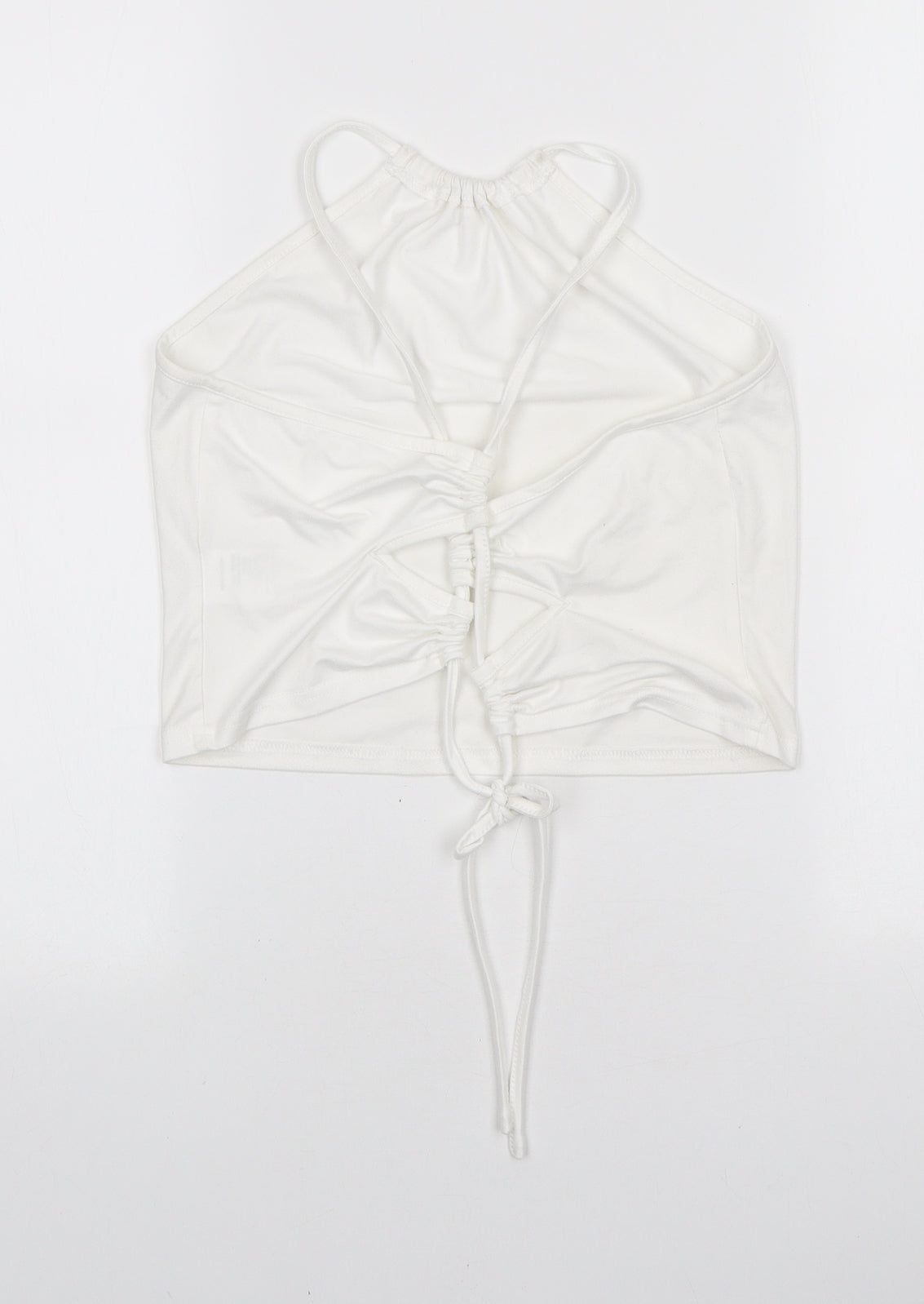 SheIn Womens White Polyester Camisole Tank Size L Halter