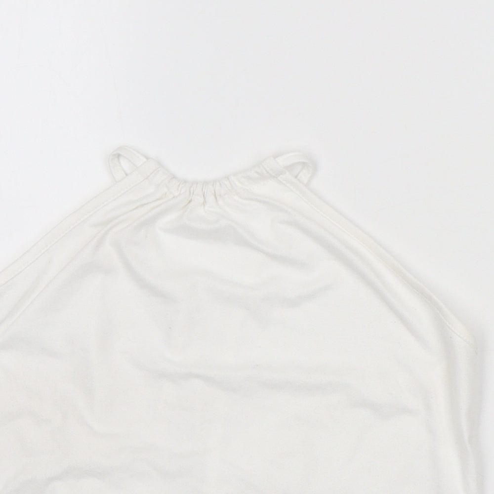 SheIn Womens White Polyester Camisole Tank Size L Halter