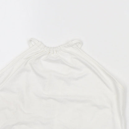 SheIn Womens White Polyester Camisole Tank Size L Halter