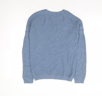NEXT Boys Blue Round Neck 100% Cotton Pullover Jumper Size 12 Years Pullover