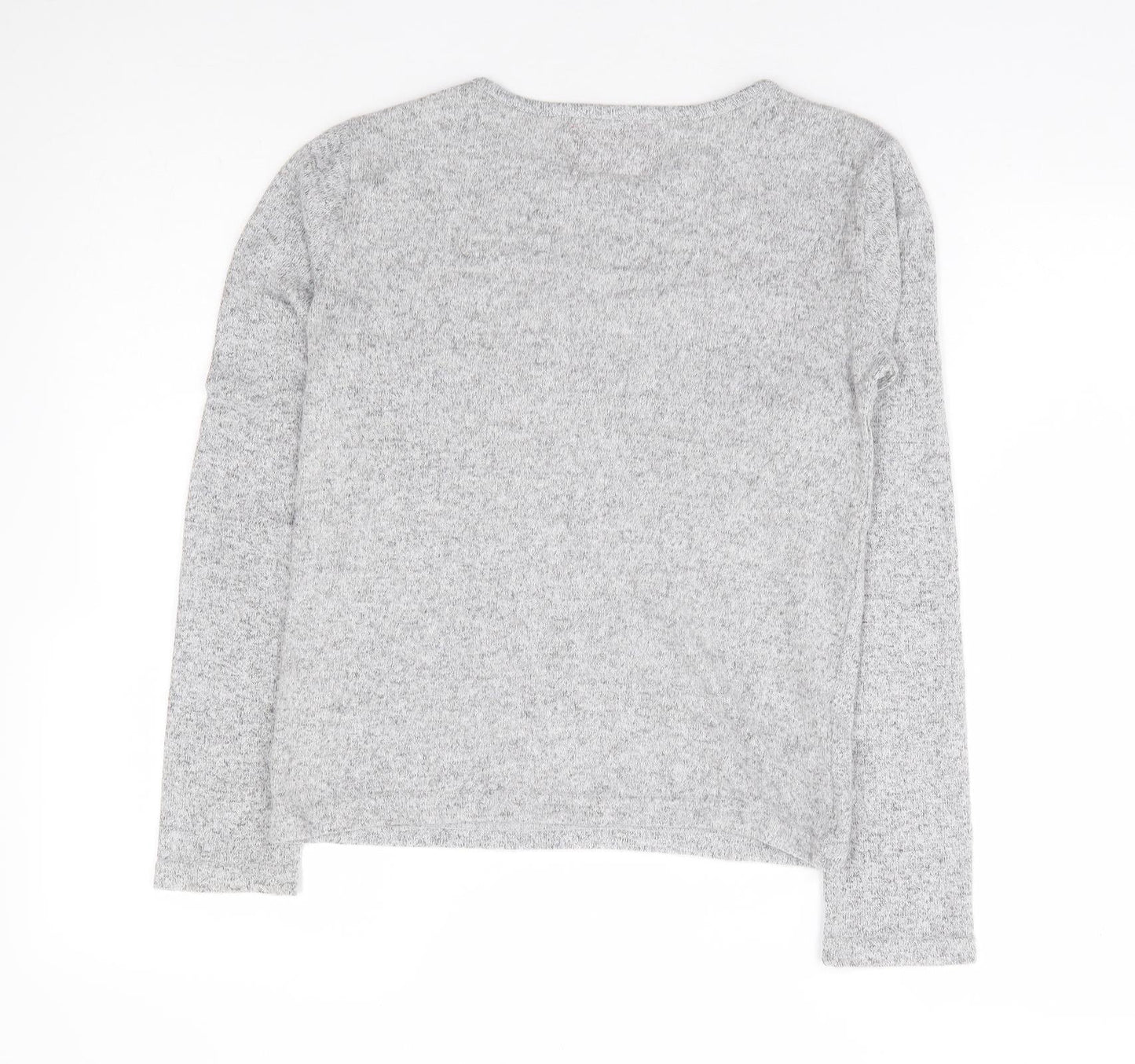 Primark Girls Grey Polyester Jersey T-Shirt Size 12-13 Years Round Neck Pullover - #teamsanta