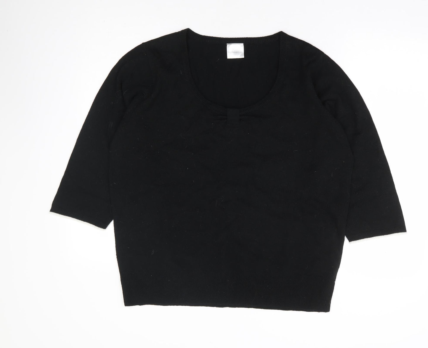 Womens UK Size 16 Wardrobe Black Pullover Jumper