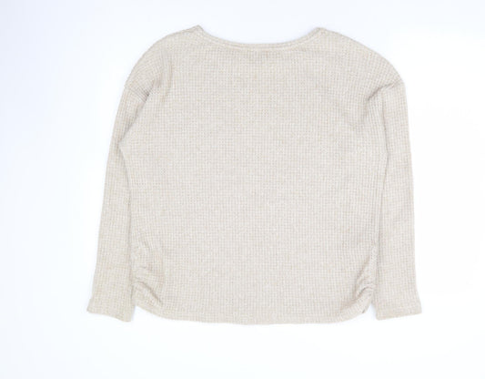 Womens UK Size M Papaya Beige Pullover Jumper