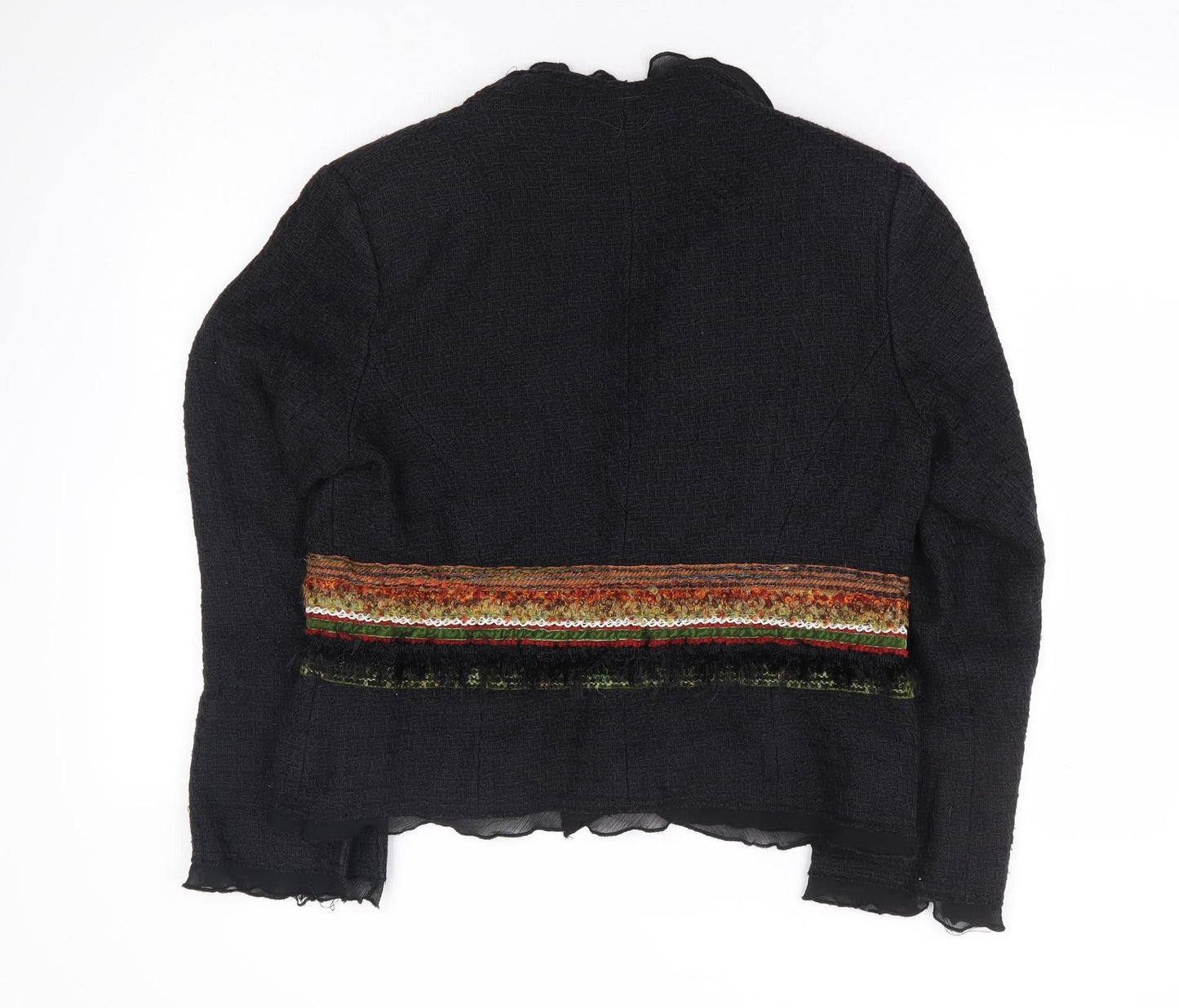 Principles Womens Black Jacket Size 16 Tie