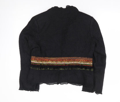 Principles Womens Black Jacket Size 16 Tie