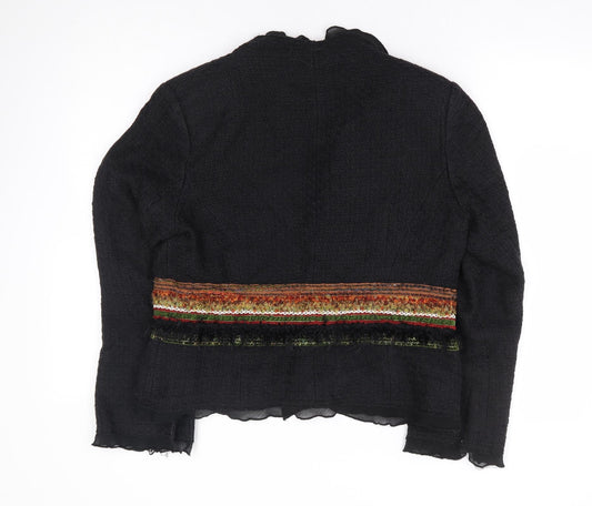 Principles Womens Black Jacket Size 16 Tie