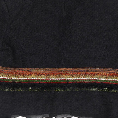 Principles Womens Black Jacket Size 16 Tie