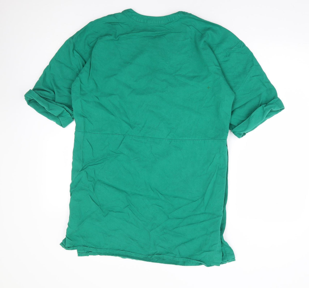 Warehouse Womens Green Viscose Shift Size 12 Round Neck Button