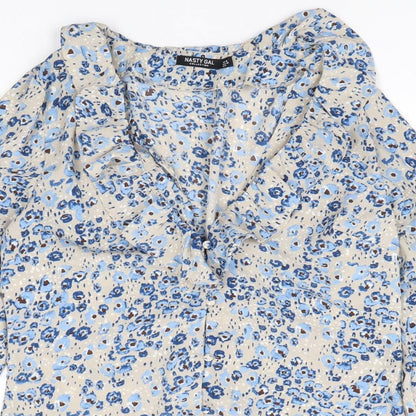 Womens UK Size 10 Nasty Gal Blue Basic Blouse