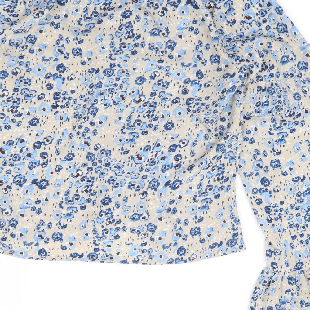 Womens UK Size 10 Nasty Gal Blue Basic Blouse
