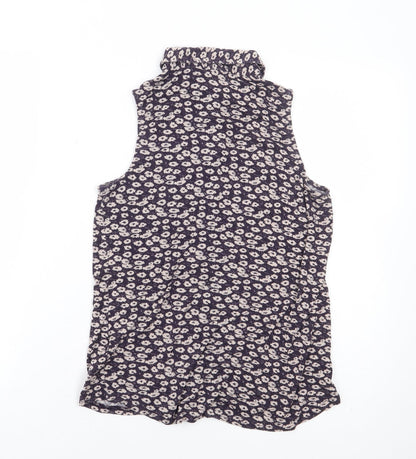 Womens UK Size 8 New Look Purple Basic Button-Up