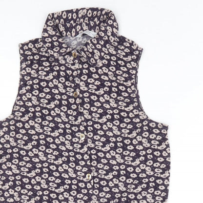 Womens UK Size 8 New Look Purple Basic Button-Up
