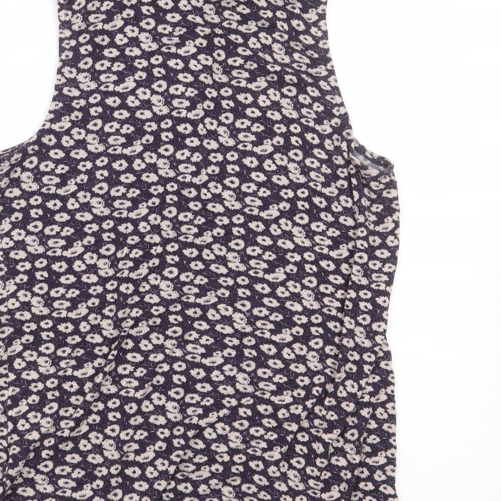 Womens UK Size 8 New Look Purple Basic Button-Up