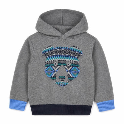 Gap Boys Grey Cotton Pullover Hoodie Size 2 Years Pullover - Bear