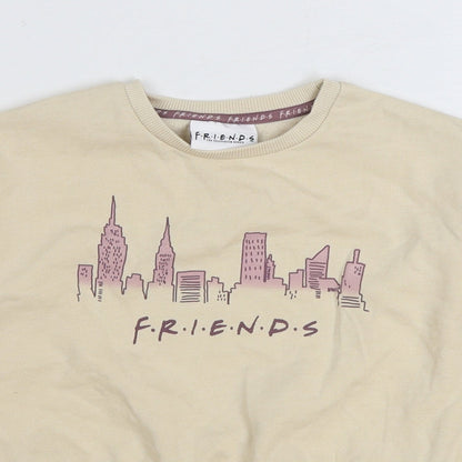 George Girls Beige Cotton Pullover Sweatshirt Size 8-9 Years Pullover - Friends