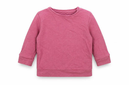 F&F Girls Pink Cotton Pullover Jumper Size 0-3 Months Snap