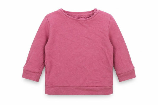 F&F Girls Pink Cotton Pullover Jumper Size 0-3 Months Snap