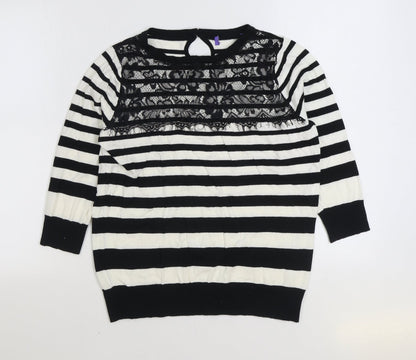 Womens UK Size M Preworn Black Pullover Jumper