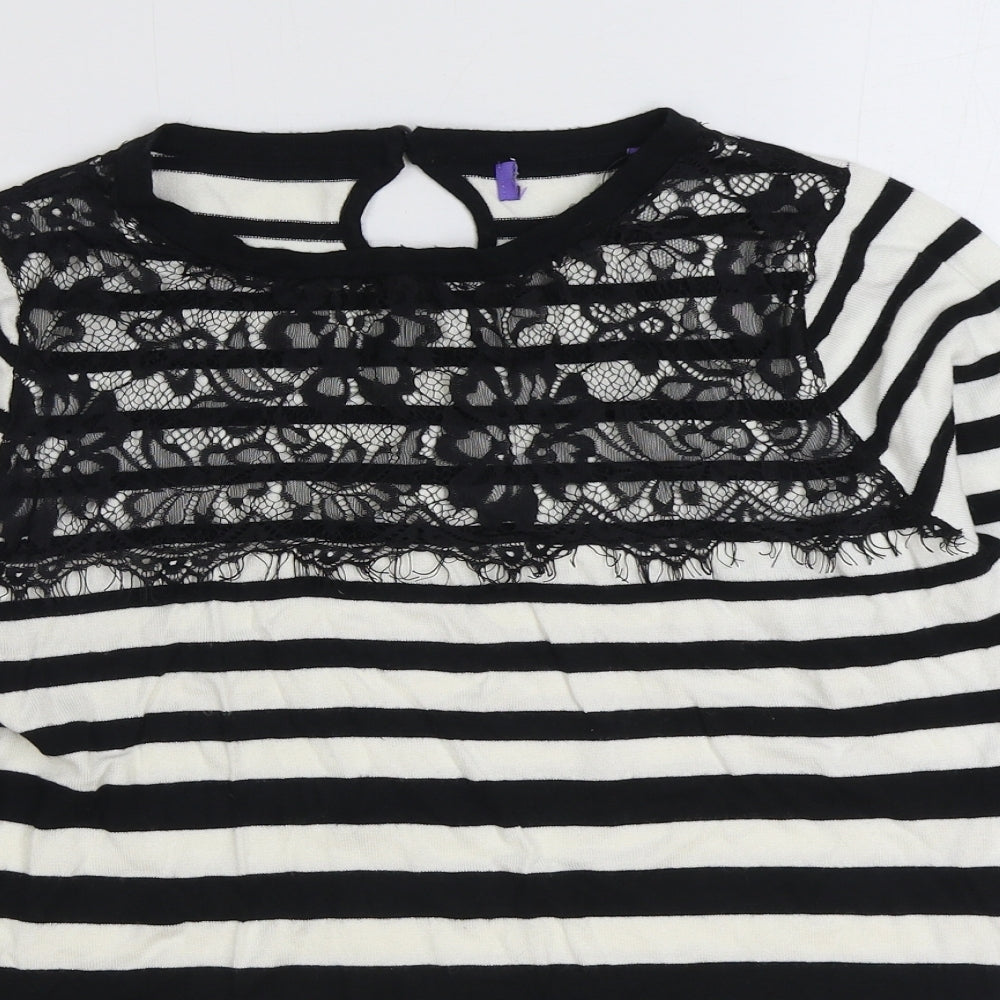 Womens UK Size M Preworn Black Pullover Jumper