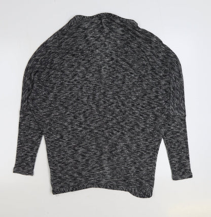 TU Womens Grey V-Neck Viscose Cardigan Jumper Size 12