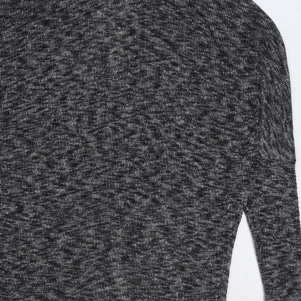 TU Womens Grey V-Neck Viscose Cardigan Jumper Size 12