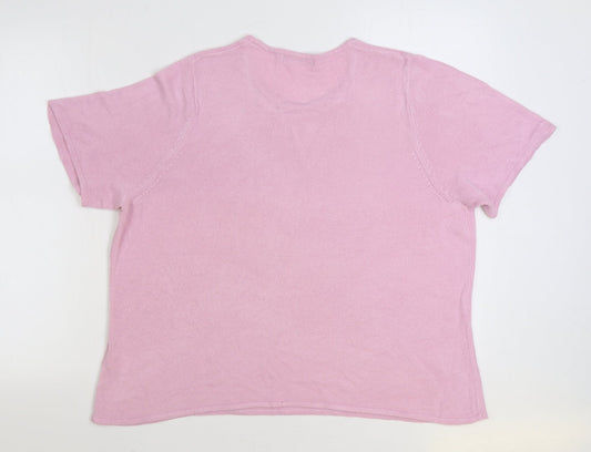 Womens UK Size L Bonmarché Pink Pullover Jumper