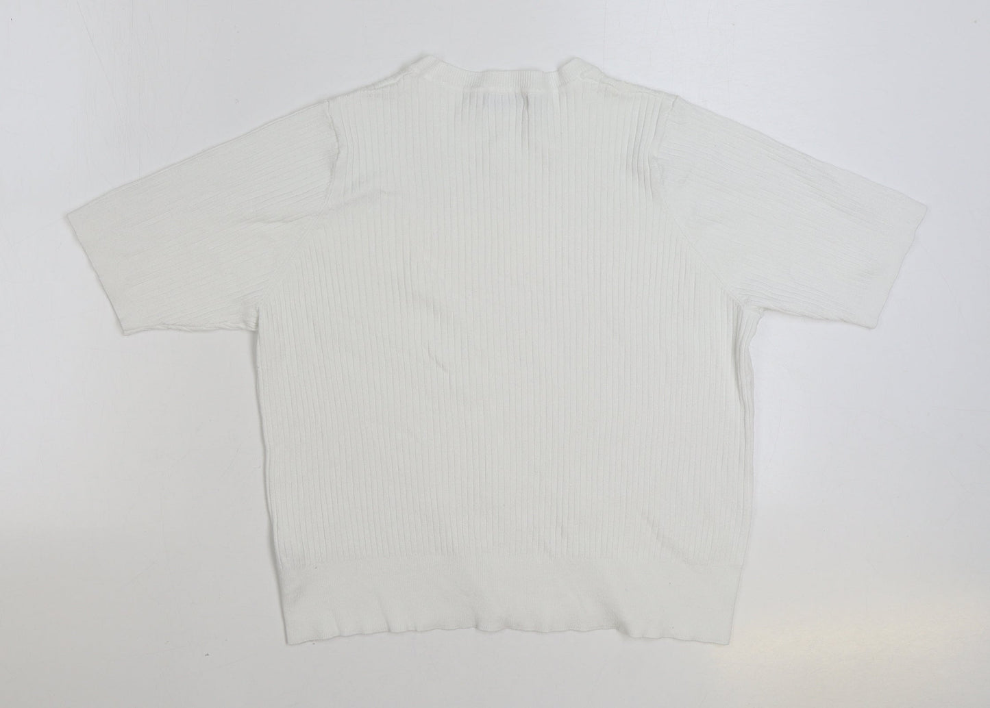 Womens UK Size 20 Marks and Spencer White Pullover Jumper