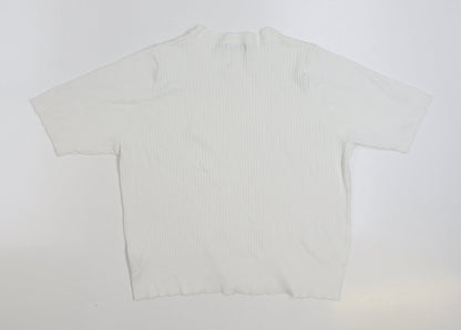 Womens UK Size 20 Marks and Spencer White Pullover Jumper