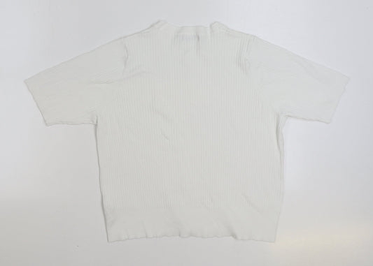 Womens UK Size 20 Marks and Spencer White Pullover Jumper