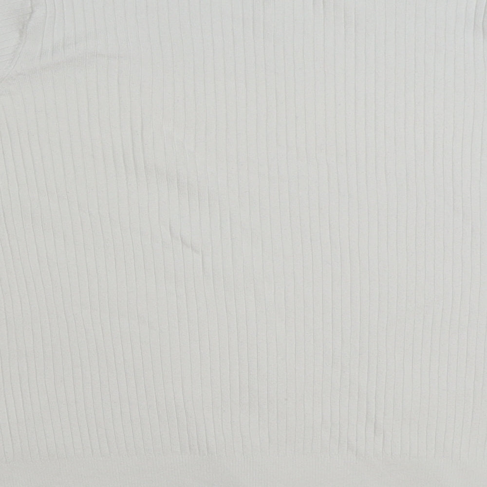 Womens UK Size 20 Marks and Spencer White Pullover Jumper