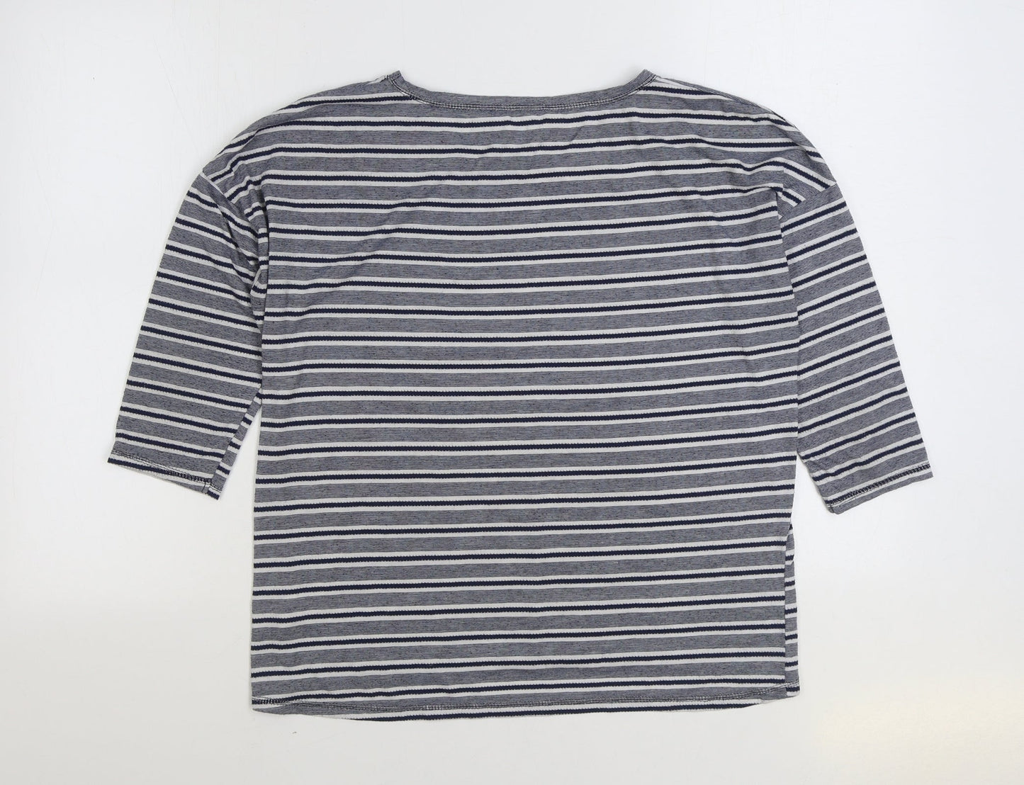Womens UK Size 12 Bonmarché Blue Basic T-Shirt
