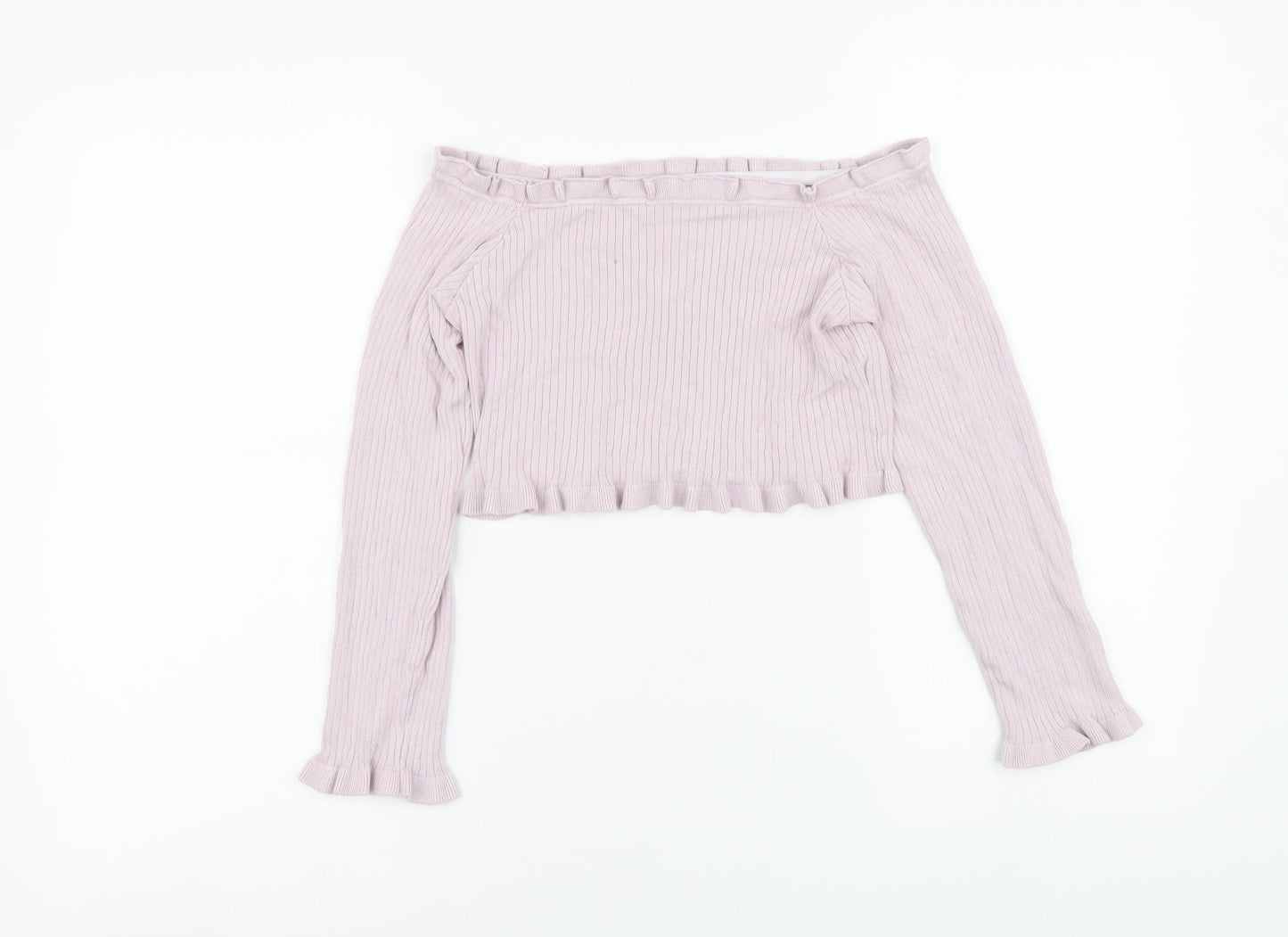 Womens UK Size 10 Threadbare Pink Cropped Blouse