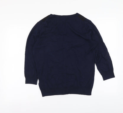 Womens UK Size M H&M Blue Cardigan Jumper