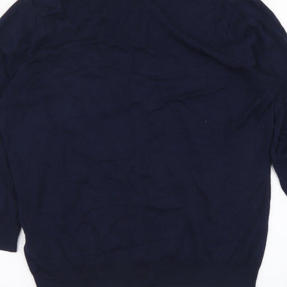 Womens UK Size M H&M Blue Cardigan Jumper