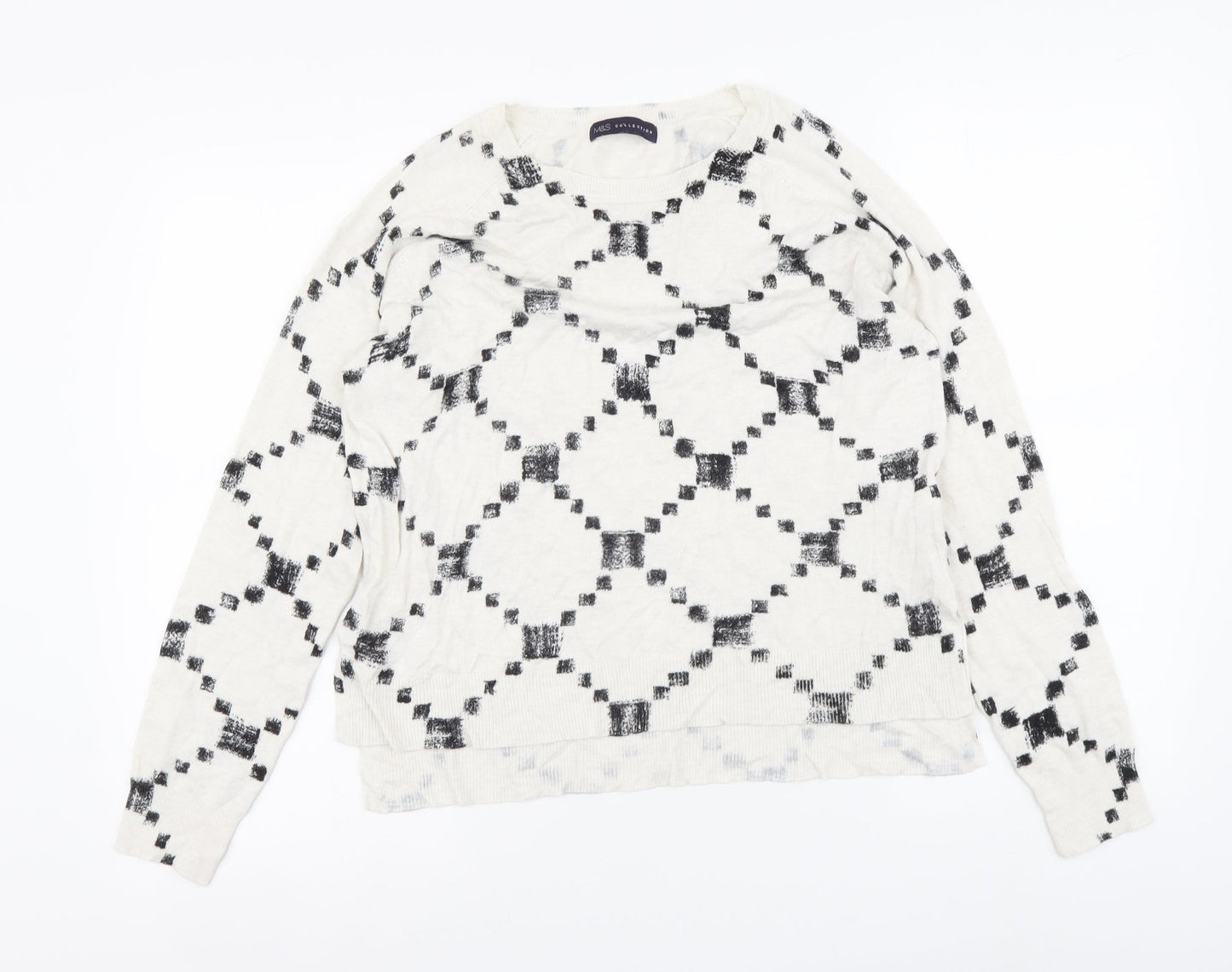 Womens UK Size 12 Marks and Spencer Beige Pullover Jumper