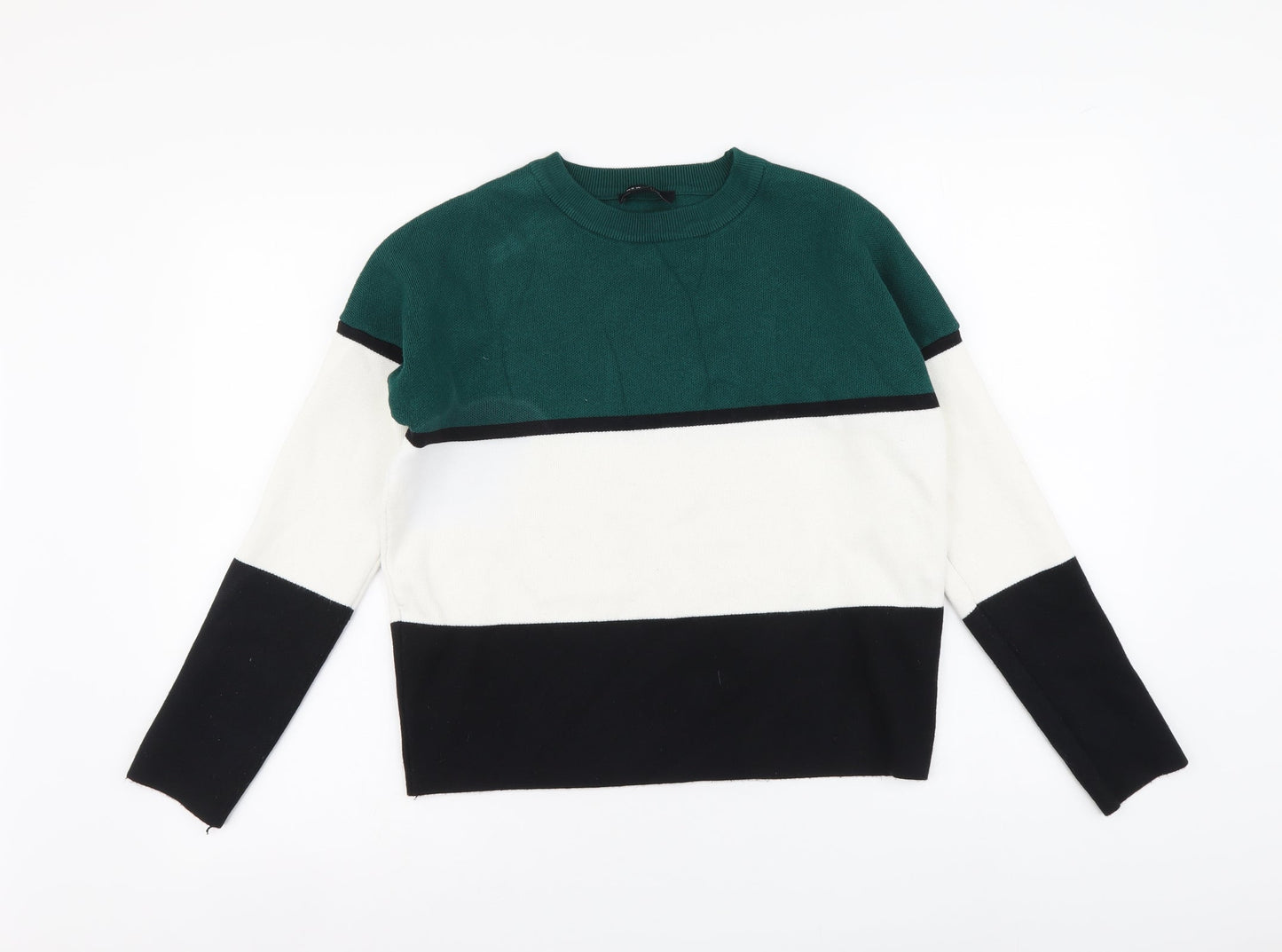 Womens UK Size S New Look Multicoloured Henley Jumper