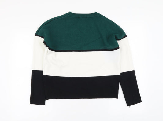Womens UK Size S New Look Multicoloured Henley Jumper