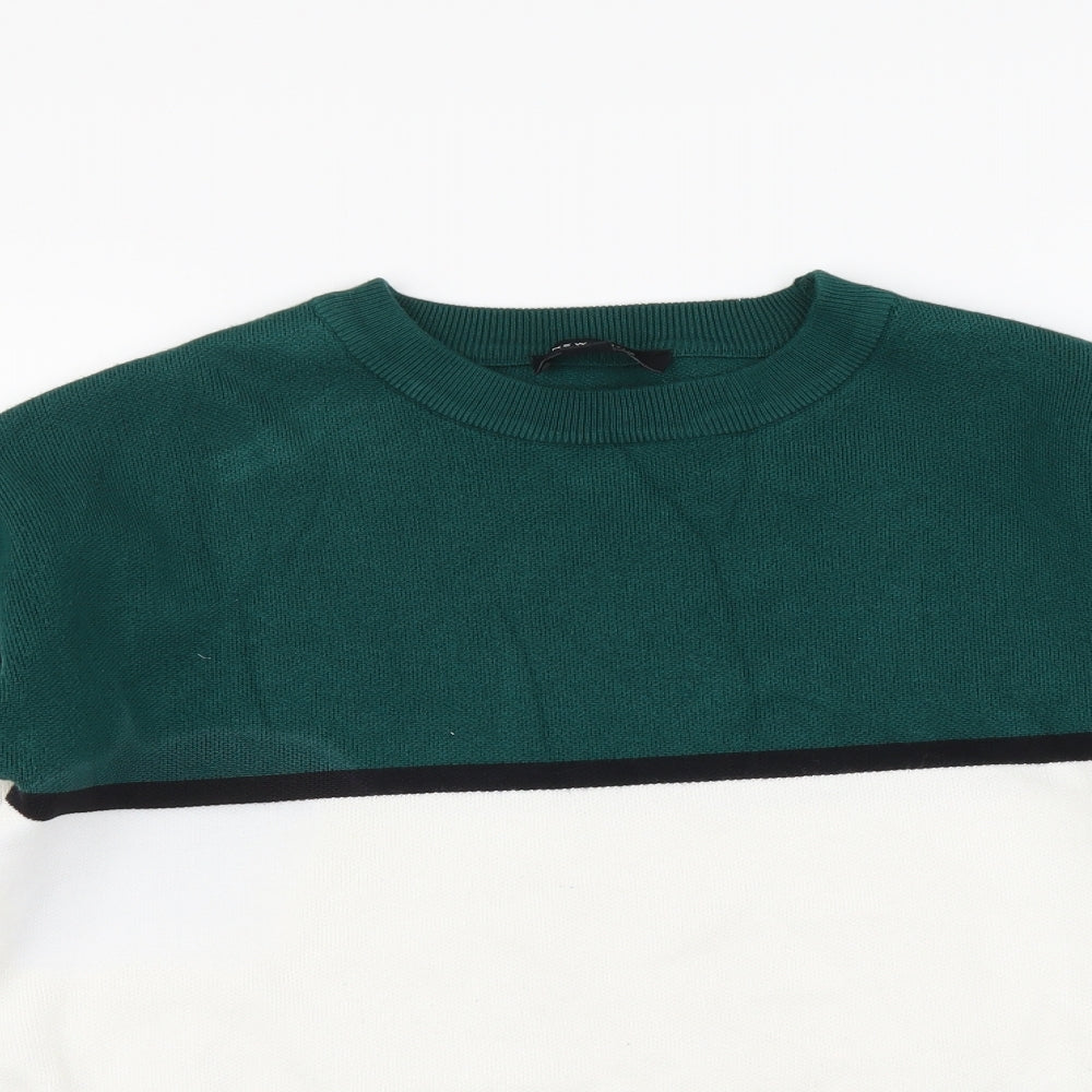 Womens UK Size S New Look Multicoloured Henley Jumper