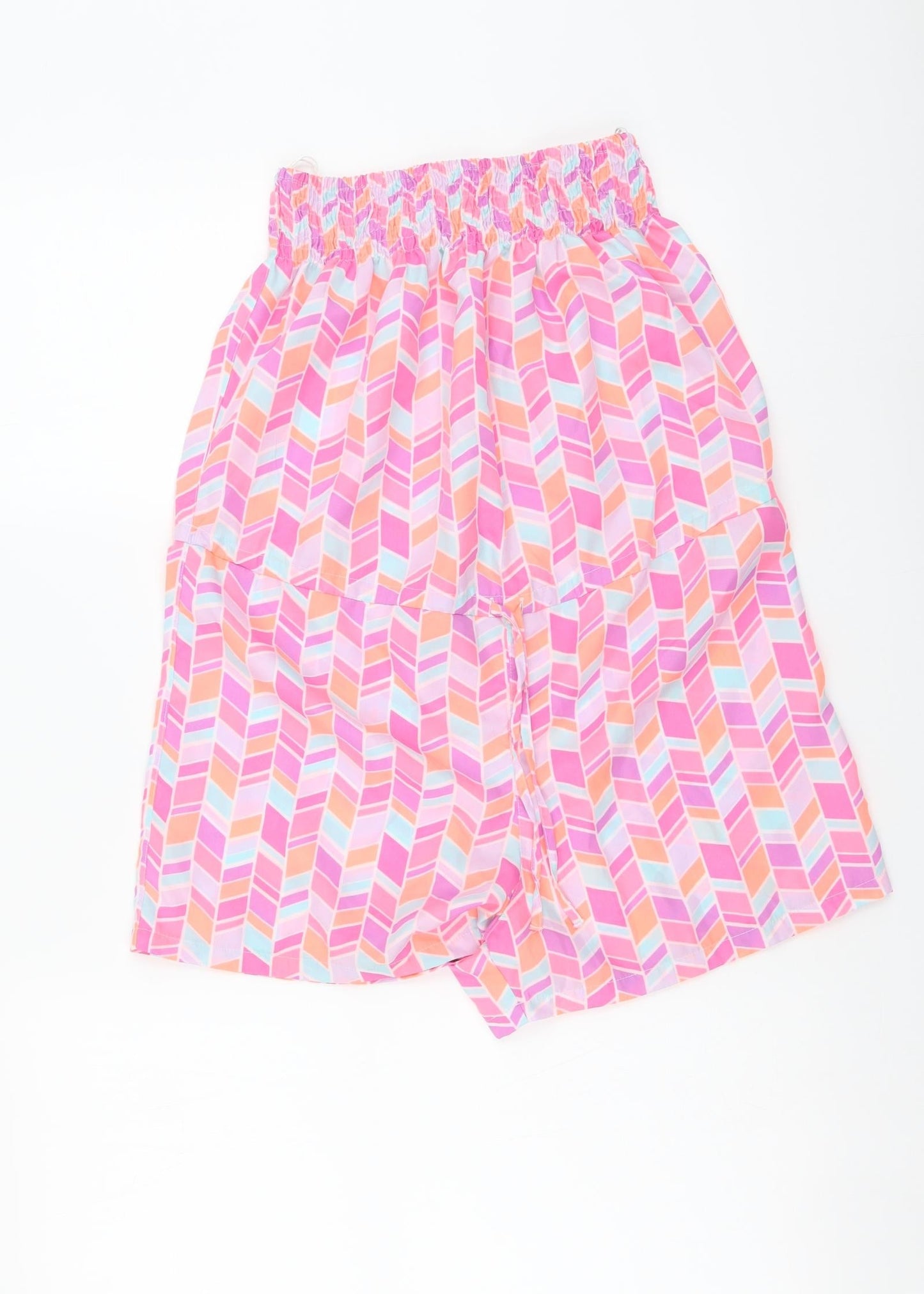 Ocean Club Womens Multicoloured Geometric Polyester Playsuit One-Piece Size 6 - Beachwear