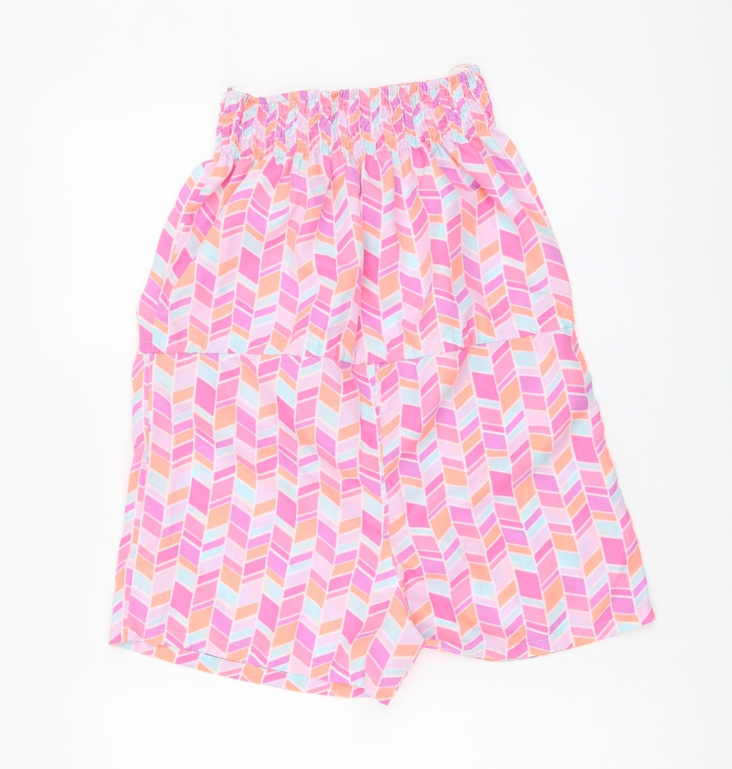 Ocean Club Womens Multicoloured Geometric Polyester Playsuit One-Piece Size 6 - Beachwear