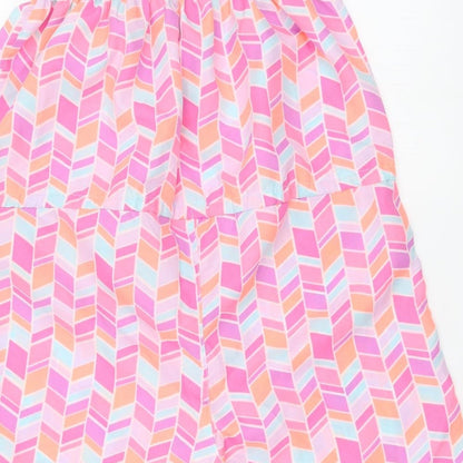 Ocean Club Womens Multicoloured Geometric Polyester Playsuit One-Piece Size 6 - Beachwear