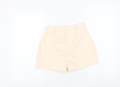 Missguided Womens Beige Polyester Paperbag Shorts Size 6 L3 in Regular Button