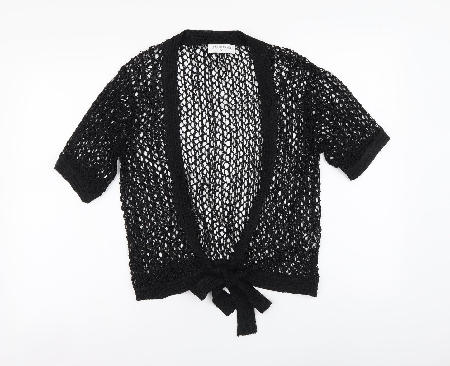 Womens UK Size M Just Elegance Black Basic Blouse