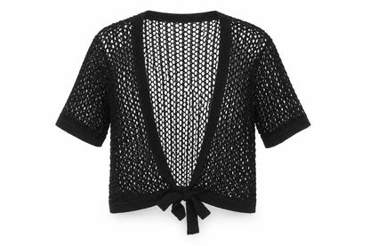 Womens UK Size M Just Elegance Black Basic Blouse