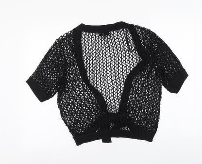 Womens UK Size M Just Elegance Black Basic Blouse