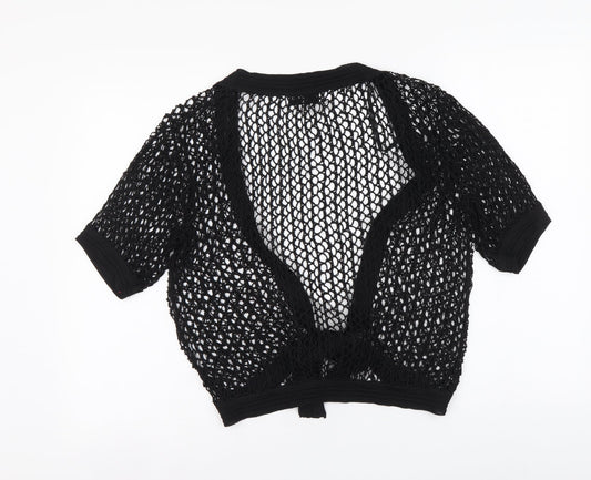 Womens UK Size M Just Elegance Black Basic Blouse