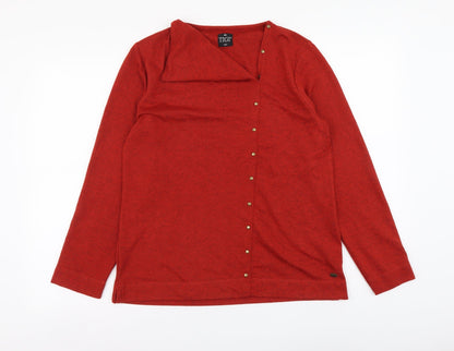 Womens UK Size 10 Tigi Red Basic Blouse