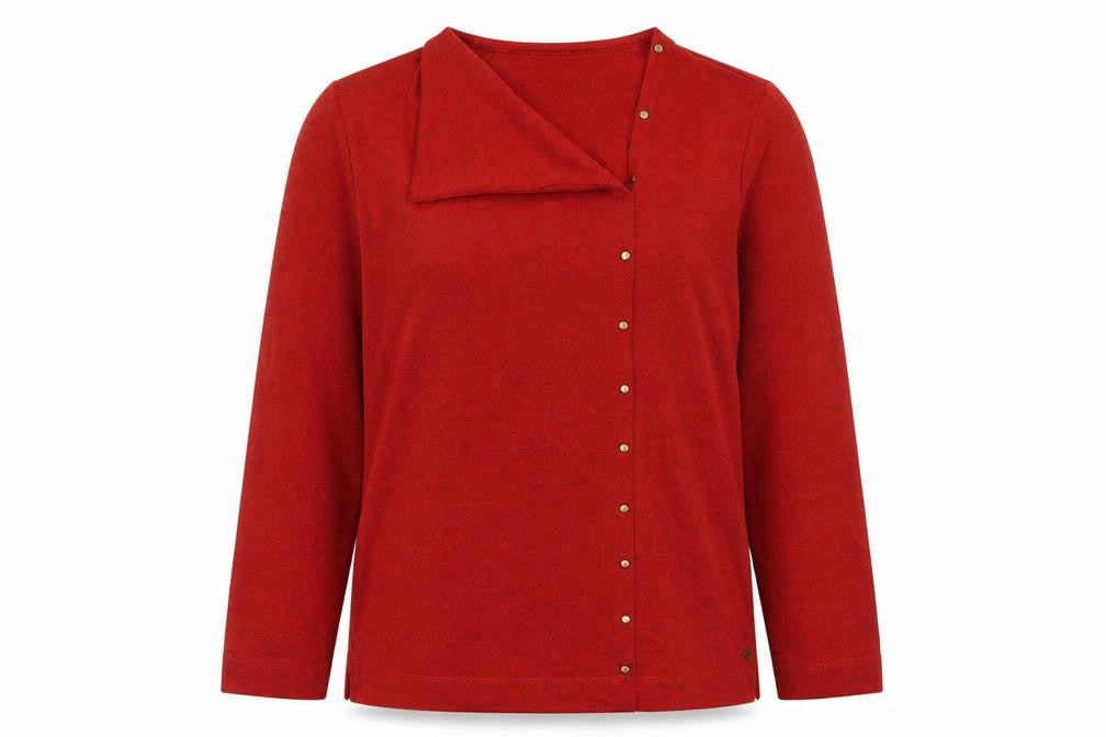 Womens UK Size 10 Tigi Red Basic Blouse